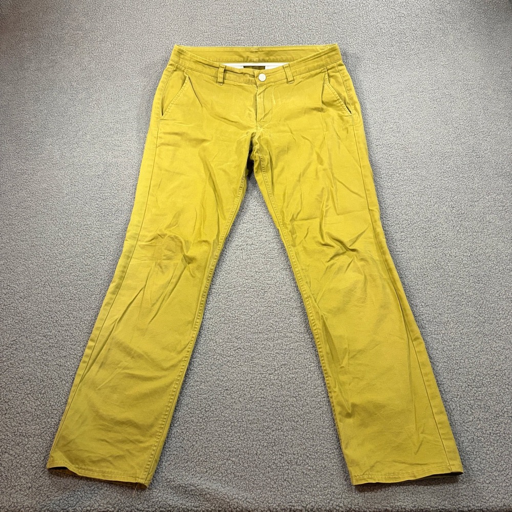 Bonobos Chinos Mens 32x32 Yellow Washed Chinos Slim Straight Cotton Pants